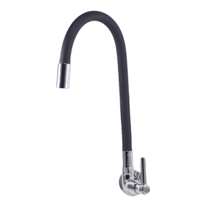 Torneira de Cozinha Parede Gourmet Preta Flexivel C-51