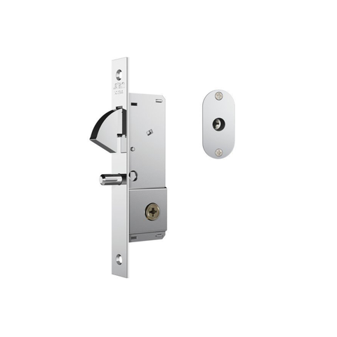 Fechadura de Porta de Correr Stam Tetra 1940 - Inox Escovado