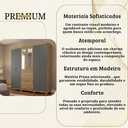 Ver imagem 5 de Guarda-Roupa Casal 2,6 m Doha Gold 6 Portas MDF c/ Espelho Moderno Quarto Organização Elegante