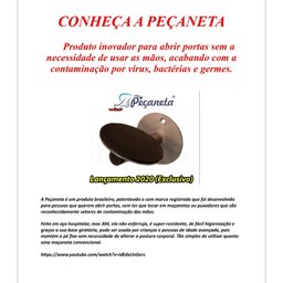 1 Pé Peçaneta Puxador Maçaneta Stepnpull Porta Inox 304 Hospitalar Virus Contaminação Higiege Mola A - 3