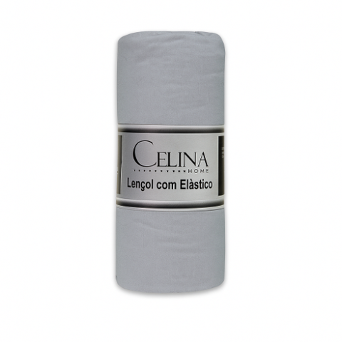 Lençol de Malha Liso Elástico Queen Celina Home