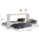 Ver imagem 5 de Cama Dupla Articulável Horizontal Branca Solteiro Mdp Decoração Phoenix Art In Móveis