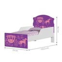 Ver imagem 4 de Cama Infantil Carruagem de Princesa com Colchão Mini Cama MDF Branco Cambel Móveis