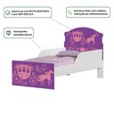 Ver imagem 2 de Cama Infantil Carruagem de Princesa com Colchão Mini Cama MDF Branco Cambel Móveis