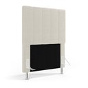 Ver imagem 2 de Cabeceira Nashira e Calçadeira Navi 90 para Cama de Solteiro N-037 Bouclê Off White Aradecor