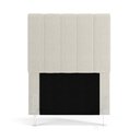 Ver imagem 3 de Cabeceira Nashira e Calçadeira Navi 90 para Cama de Solteiro N-037 Bouclê Off White Aradecor