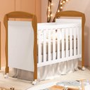 Ver imagem 5 de Berço Mini Cama Danny Branco Savana com Colchão D18 de 10cm - Reller Móveis Branco Savana