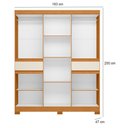 Ver imagem 2 de Guarda Roupa Casal Olimpia 10 Portas com Espelho e Cômoda New Veneza Cinamomo Off White - Móveis