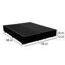 Ver imagem 2 de Cama Box Casal Bipartido Sintético Mega Cama Preto 138x188x42cm
