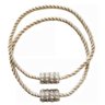 Prendedor Abraçadeira Pingente Cortina Com Imã Strass Luxo  - Perola - 1