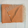 Manta de Lã de Ovelha 100% Natural Cor Laranja Tamanho 165x196 - 2