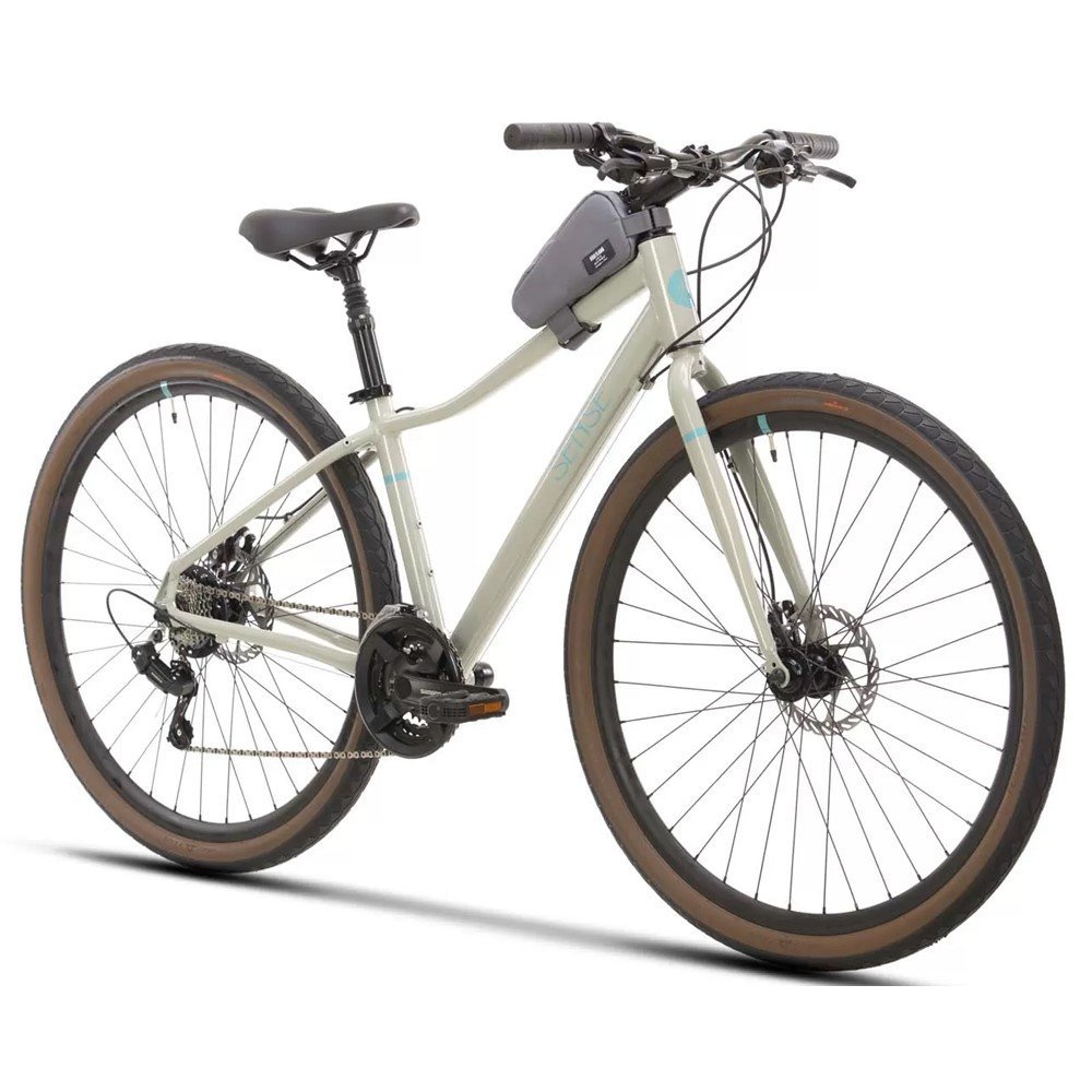 Bicicleta Sense Urbana Move Fitness 2023 Shimano 3x7 Velocidades Freios a Disco:15/cinza/azul/unisse