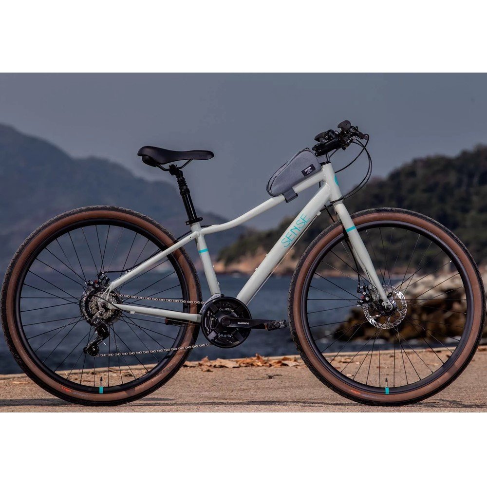 Bicicleta Sense Urbana Move Fitness 2023 Shimano 3x7 Velocidades Freios a Disco:15/cinza/azul/unisse - 7
