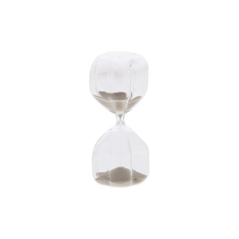 Ampulheta em Vidro 15 Minutos Cinza Mart Ampulheta em Vidro 15 Minutos Cinza Mart