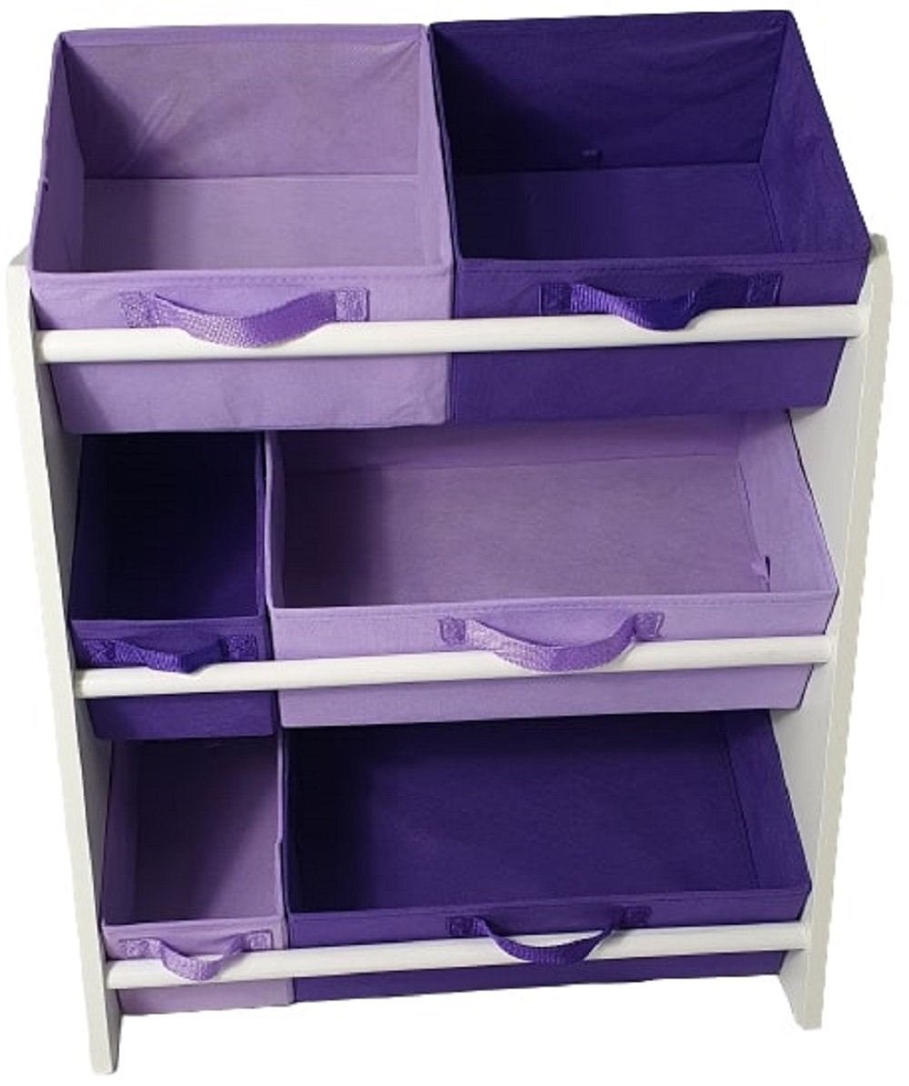 Organizador de Brinquedos Infantil Médio Cor:violeta e Lilas