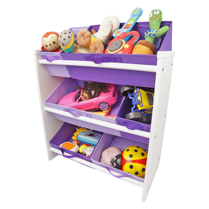 Organizador de Brinquedos Infantil Médio Cor:violeta e Lilas