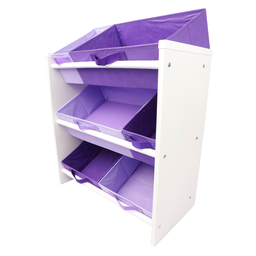Organizador de Brinquedos Infantil Médio Cor:violeta e Lilas - 4