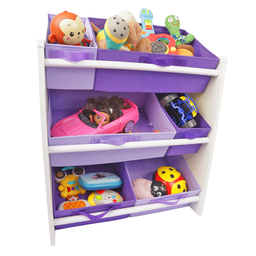 Organizador de Brinquedos Infantil Médio Cor:violeta e Lilas - 3