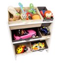 Ver imagem 3 de Organizador de Brinquedos Infantil Médio Cor:Cinza e Bege Palha