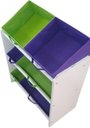 Ver imagem 2 de Organizador de Brinquedos Infantil Médio Cor:Violeta e Verde Limão