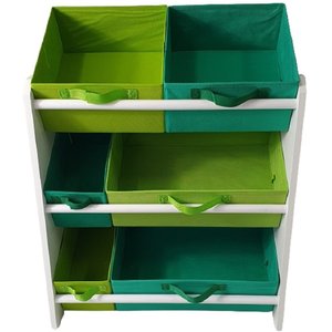 Organizador de Brinquedos Infantil Médio Cor:verde Bandeira e Verde Limão