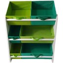 Ver imagem 1 de Organizador de Brinquedos Infantil Médio Cor:Verde Bandeira e Verde Limão