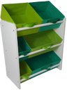 Ver imagem 3 de Organizador de Brinquedos Infantil Médio Cor:Verde Bandeira e Verde Limão