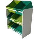 Ver imagem 2 de Organizador de Brinquedos Infantil Médio Cor:Verde Bandeira e Verde Limão