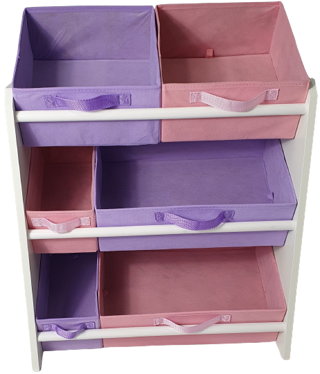 Organizador de Brinquedos Infantil Médio Cor:rosa e Lilas - 2