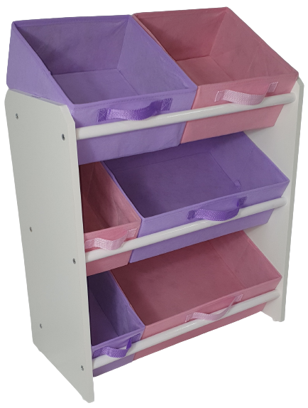 Organizador de Brinquedos Infantil Médio Cor:rosa e Lilas - 3