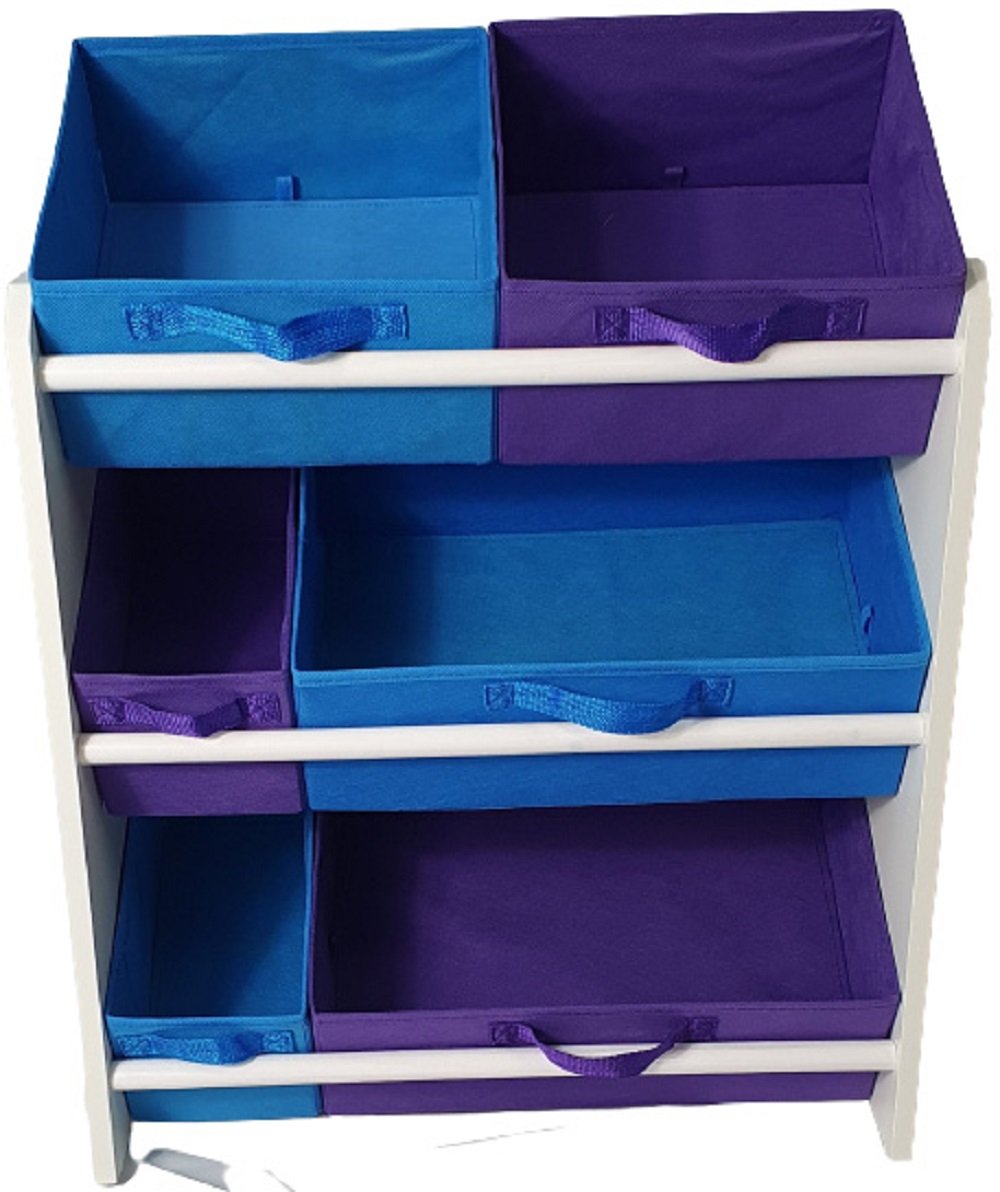 Organizador de Brinquedos Infantil Médio Cor:azul e Violeta - 2