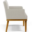 Ver mais imagens de Kit 2 Poltronas Decorativas Sala De Estar E Recepção Base Mel Beatriz W01 Bouclê Creme - Lyam Decor