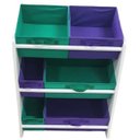 Ver imagem 1 de Organizador de Brinquedos Infantil Médio Cor:Violeta e Verde Bandeira