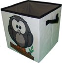 Ver imagem 2 de Caixa Organizadora de Brinquedos Estampada 28x30x28cm Cor:Corujinha