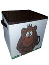 Ver imagem 1 de Caixa Organizadora de Brinquedos Estampada 28x30x28cm Cor:Macaco