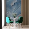 Papel de Parede Painel 3D Mármore Azul Escuro 2M viníl Revestimento Pedra Requinte Auto Colante - 1
