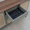 Ver imagem 5 de Aparador Buffet para Sala de Jantar 180 cm 2 Portas Friesen Verti Nogueira - Nexta Casa