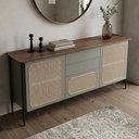 Ver imagem 1 de Aparador Buffet para Sala de Jantar 180 cm 2 Portas Friesen Verti Nogueira - Nexta Casa