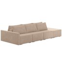 Ver imagem 1 de Sofá Ilha Modular com Puff para Sala Living 312cm Georgia K04 Veludo Bege - Mpozenato