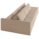 Ver imagem 2 de Sofá Ilha Modular com Puff para Sala Living 312cm Georgia K04 Veludo Bege - Mpozenato