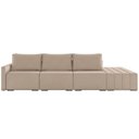 Ver imagem 3 de Sofá Ilha Modular com Puff para Sala Living 312cm Georgia K04 Veludo Bege - Mpozenato