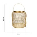 Ver imagem 5 de Lanterna Decorativa em Metal Dourado 32,5x21x21 cm - D’Rossi