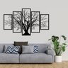 Painel 5 Partes Mosaico Arvore Galhos Secos em MDF - 1
