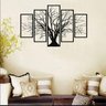 Painel 5 Partes Mosaico Arvore Galhos Secos em MDF - 2