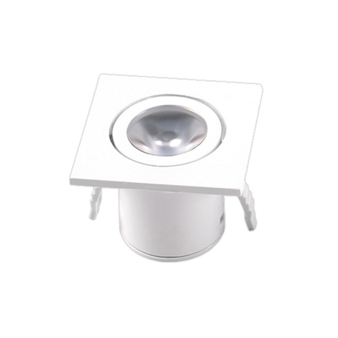 Kit 2 Mini Spot Led 1w Móvel Quadrado Direcionável Branco 3000k Bivolt