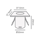 Ver imagem 4 de Kit 2 Mini Spot Led 1w Móvel Quadrado Direcionável Branco 3000k Bivolt