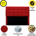 Ver imagem 4 de Cabeceira Estofada Cama Box Casal 160 Cm Gabriela Suede:vermelho