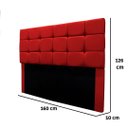 Ver imagem 3 de Cabeceira Estofada Cama Box Casal 160 Cm Gabriela Suede:vermelho