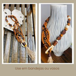 Colar Decorativo de Mesa ou Parede Grande Juliette Marrom - 8
