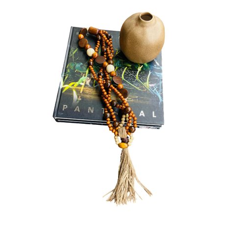 Colar Decorativo de Mesa ou Parede Grande Juliette Marrom